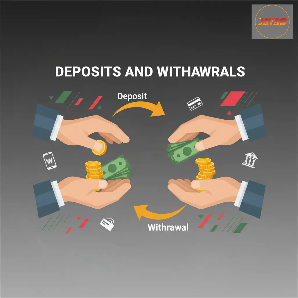 Jaya9 Deposits and Withdrawals